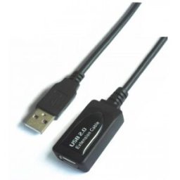 Cable Alargador USB 2.0 Aisens USB Macho - USB Hembra/ Hasta 2.5W/ 60Mbps/ 10m/ Negro