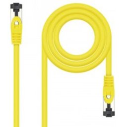 Nanocable Cable de Red Latiguillo Cat.8.1 2GHz LSZH SSTP AWG26, Amarillo, 25 cm