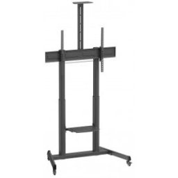 Aisens Soporte De Suelo Eco Con Ruedas Y Manivela, Bandeja Para DVD Y Soporte De Camara Para Monitor