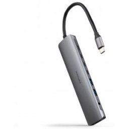 Nanocable Hub USB-C 8 en 1, Conversor USB-C 3.1 a 2xUSB-A 3.0 + 3xUSB-C 3.0 + USB-C PD + HDMI 4K@60H