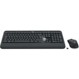 Logitech MK540 Advanced, Estándar, Inalámbrico, RF inalámbrico, QWERTY, Negro, Blanco, Ratón incluid