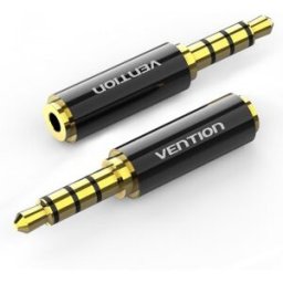 Adaptador Jack Vention BFBB0 - Jack 3.5 Macho - Jack 2.5 Hembra - Negro