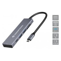 Conceptronic DONN23G base para portátil y replicador de puertos Alámbrico USB 3.2 Gen 1 (3.1 Gen 1)