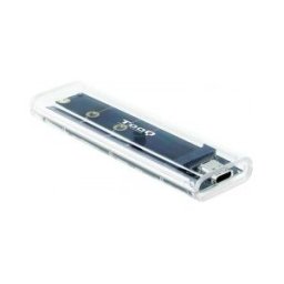 TooQ Caja Externa para SSD M.2 NGFF/NVMe, Transparente, RGB