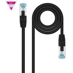 Nanocable Cable de Red Cat.7 600MHZ LSZH SFTP PIMF AWG26, Negro, 2 m
