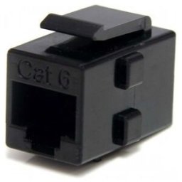StarTech.com Caja de Empalme Acoplador Keystone Cable Cat5 Ethernet UTP - 2x Hembra RJ45 - Negro, Ne
