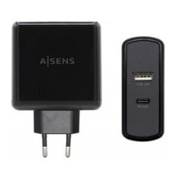 Aisens ASCH-2PD45A-BK cargador de dispositivo móvil GPS, Mando para videojuegos, MP3, MP4, Teléfono