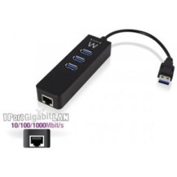 Ewent EW1140 Hub 3 puertos 3.1+ 1Gbps
