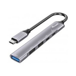 Equip 128962 hub de interfaz USB 3.2 Gen 1 (3.1 Gen 1) Type-C 5000 Mbit/s Plata