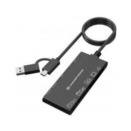Conceptronic BIAN10B lector de tarjeta USB 3.2 Gen 1 (3.1 Gen 1) Type-A/Type-C Negro