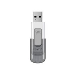 Lexar JumpDrive V100 unidad flash USB 128 GB USB tipo A 3.2 Gen 1 (3.1 Gen 1) Gris, Blanco