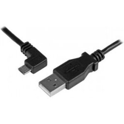 StarTech.com Cable de 1m Micro USB con conector acodado a la izquierda - Cable de Carga y Sincroniza