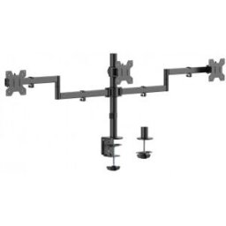 Aisens Soporte de mesa eco giratorio e inclinable para 3 monitores 10kg (3 Pivotes, 2 Brazos) de 13-
