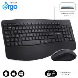Subblim Teclado con ratón COMBO DUAL OFFICE PROWAVE Negro