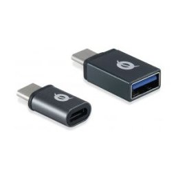 Conceptronic DONN04G cambiador de género para cable USB 3.1 Gen 1 Type-C, USB 2.0 Type-C USB 3.1 Gen