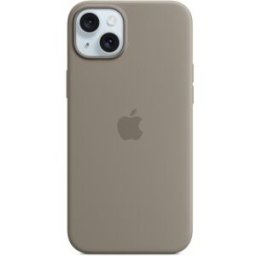 Funda Microfibra, Silicona Gris pardo para Apple iPhone 15 Plus