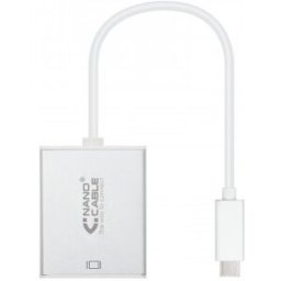 Nanocable Nano Cable 10.16.4101 Blanc (), 0,1 m, USB C, VGA (D-Sub), Macho, Hembra, Derecho