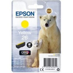 C13T26144012, Estándar, Epson, Amarillo, XP-600/ XP-605/ XP-700/ XP-800, CE, Inyección de tint