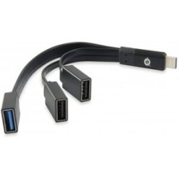 Conceptronic HUBBIES 01B nodo concentrador USB 3.11 (3.1 Gen 2) Type-C 5000 Mbit/s Negro