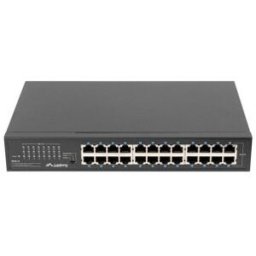 Lanberg RSGE-24 switch No administrado Gigabit Ethernet (10/100/1000) 1U Negro