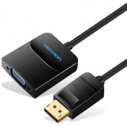 Vention Cable Conversor HBFBB - Displayport Macho - VGA Hembra - 15cm - Negro