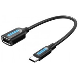 Vention Conversor CCSBB - USB Tipo-C Macho - USB Hembra - 15cm - Negro