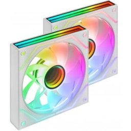 Mars Gaming MF3DPROX2RW - Kit Ventiladores 2x120mm - Aspas Invertidas ARGB Infinity Mirror - FDB PWM