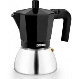Cafetera Italiana Monix Induction Inox M863009 - 9 Tazas - Negra