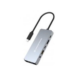 Conceptronic DONN22G base para portátil y replicador de puertos Alámbrico USB 3.2 Gen 2 (3.1 Gen 2)