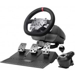 Mars Gaming MWHRSX mando y volante Negro Volante + Pedales Analógico/Digital Android, PC, PlayStatio