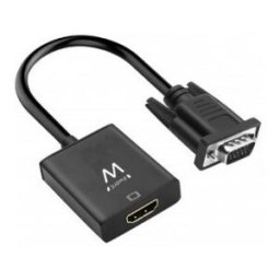 Ewent EW9866, VGA-15pin, HDMI, 3.5mm, Macho/Hembra, 0,2 m, Negro