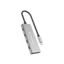 Conceptronic HUBBIES16G hub de interfaz USB 3.2 Gen 2 (3.1 Gen 2) Type-C 10000 Mbit/s Gris