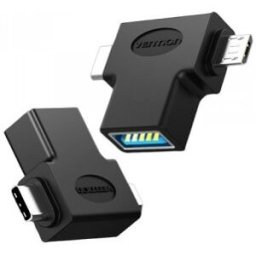 Adaptador USB 3.0 Vention CDIB0 - USB Tipo-C Macho - MicroUSB Macho