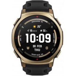 Amazfit T-rex 3 Pro 44MM Polímero, Titanio Oro con correa color Negro