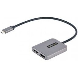StarTech.com Hub Concentrador MST USB-C a 2 Puertos HDMI - HDMI Doble de 4K a 60Hz - Adaptador Multi
