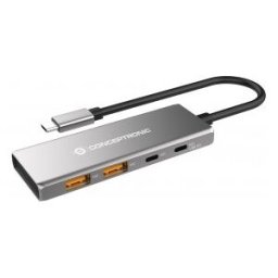 Conceptronic HUBBIES15G hub de interfaz USB 3.2 Gen 2 (3.1 Gen 2) Type-C 10000 Mbit/s Gris