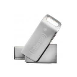 Intenso 64GB cMobile Line, 64 GB, USB 3.0 (3.1 Gen 1), Tipo C, 70 MB/s, Girar, Plata