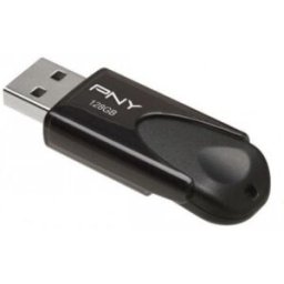 Kingston PNY Attaché 4 2.0 128GB, 128 GB, 2.0, Conector USB Tipo A, 25 MB/s, Deslizar, Negro