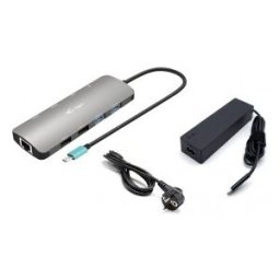 i-tec Metal USB-C Nano 2x Display Docking Station with PD 100 W + Charger 100W