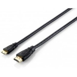 Equip HDMI/Mini-HDMI 2.0m, HDMI, Mini-HDMI, Masculino, Masculino, Derecho, Derecho