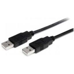 StarTech.com Cable de 2m USB 2.0 Alta Velocidad Macho a Macho USB A - Negro - 1 x Tipo A Macho USB -