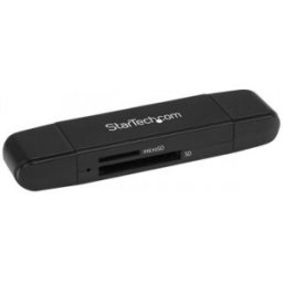 StarTech.com Lector Grabador USB 3.0 USB-C Tipo C y USB-A de Tarjetas de Memoria Flash SD Micro SD A