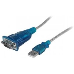 Startech.C Cable Adaptador USB a Serie RS232 de 1 Puerto Serial DB9 - Macho a Macho - 1 x DB-9 Macho En Serie -