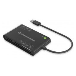Conceptronic BIAN01B lector de tarjeta inteligente Interior USB 3.2 Gen 1 (3.1 Gen 1) Negro