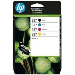HP Paquete de 4 Cartuchos de Tinta Original 937 CMYK