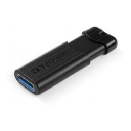 Verbatim PinStripe, 128 GB, 2.0/3.0 (3.1 Gen 1), Conector USB Tipo A, Deslizar, 7 g, Negro