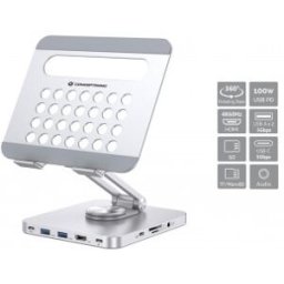 Conceptronic DONN26G mueble y soporte para dispositivo multimedia Plata Tableta Carro para administr