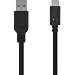 Aisens Cable USB 3.1 Gen 2 10 Gbps 3 A, Tipo C/M-A/M, Negro, 1.5m