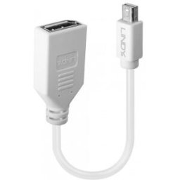Lindy 41021 Cable DisplayPort 0,15 m Mini DisplayPort Blanco