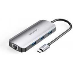 Docking USB Tipo-C Vention TOHHB - 1xHDMI - 3xUSB - 1xRJ45 - 1xUSB Tipo-C PD